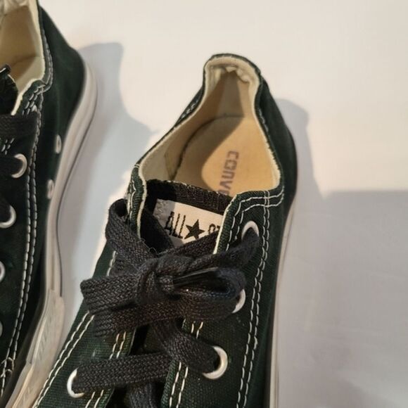 Converse All‎ Star Kids Black Round Toe Lace Up Sneaker Athletic Shoes Size 2 - Picture 7 of 9